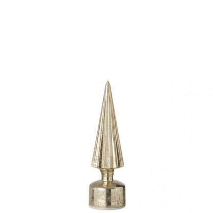 Albero di Natale in vetro girevole a LED color oro, set da 2, J-Line