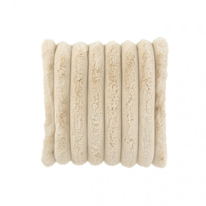 Plaid Large in velluto a coste poliestere beige 180cmx130cm J-Line
