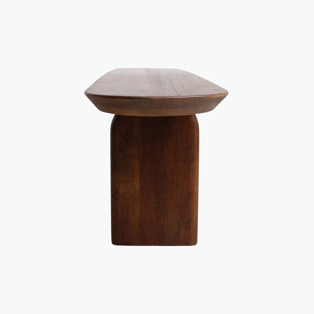 Panca da sala da pranzo Bullnose in legno di mango marrone 200 cm Raw Materials