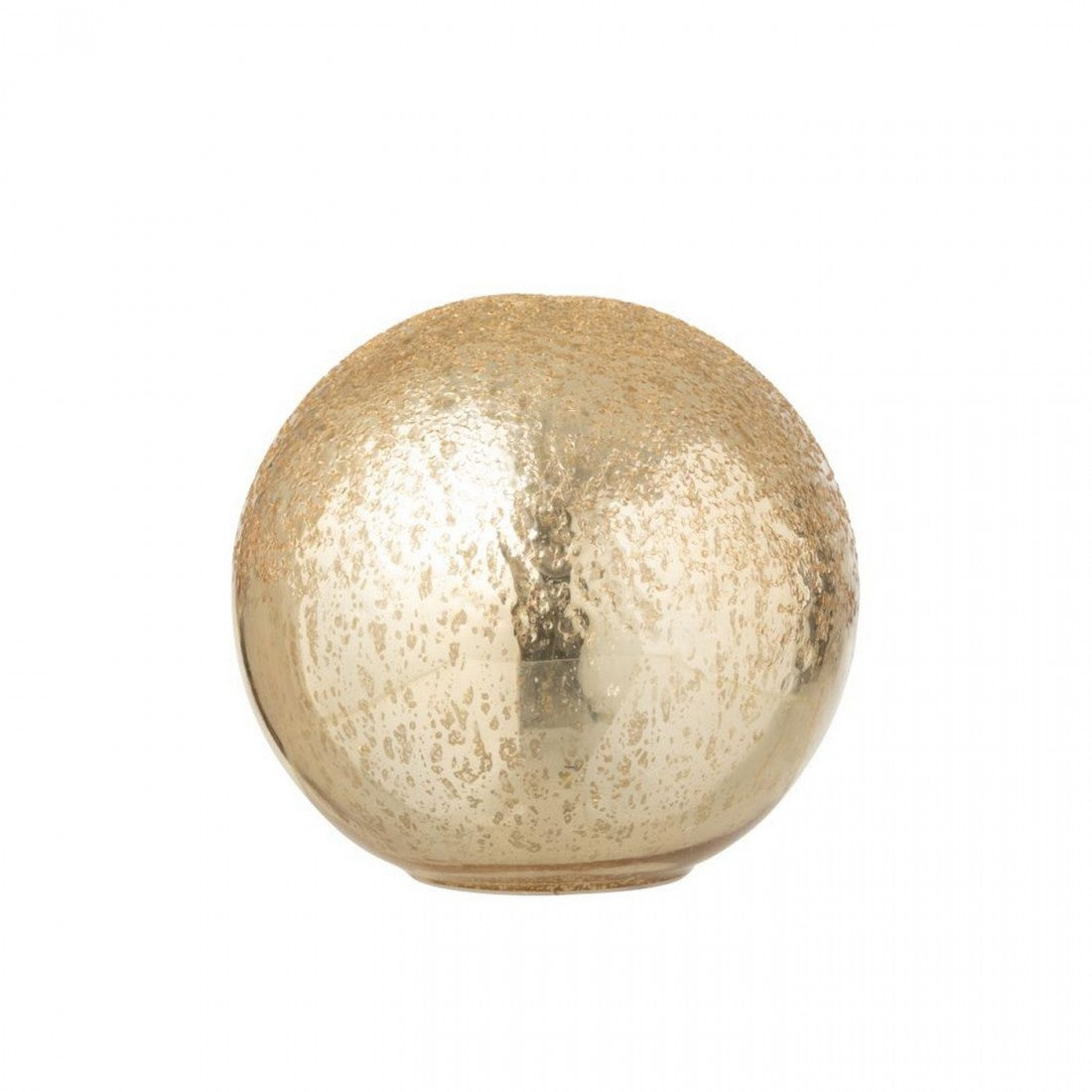 Sfera LED in vetro craquelé color oro, set da 2, J-Line