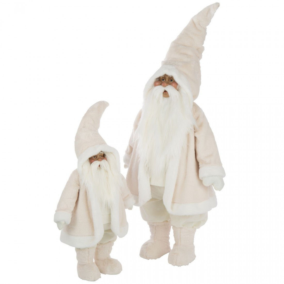 Occhiali da Babbo Natale in poliestere bianco H155 cm J-Line
