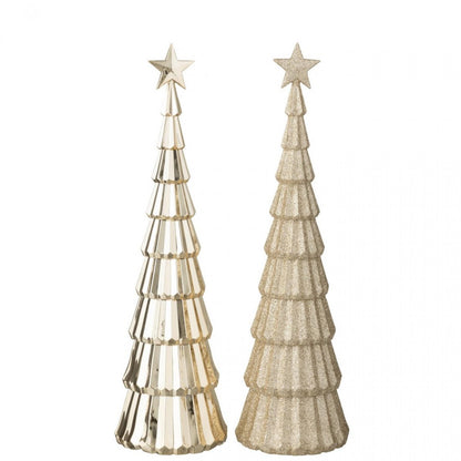 Albero + Stella in plastica beige chiaro Set da 2 J-Line