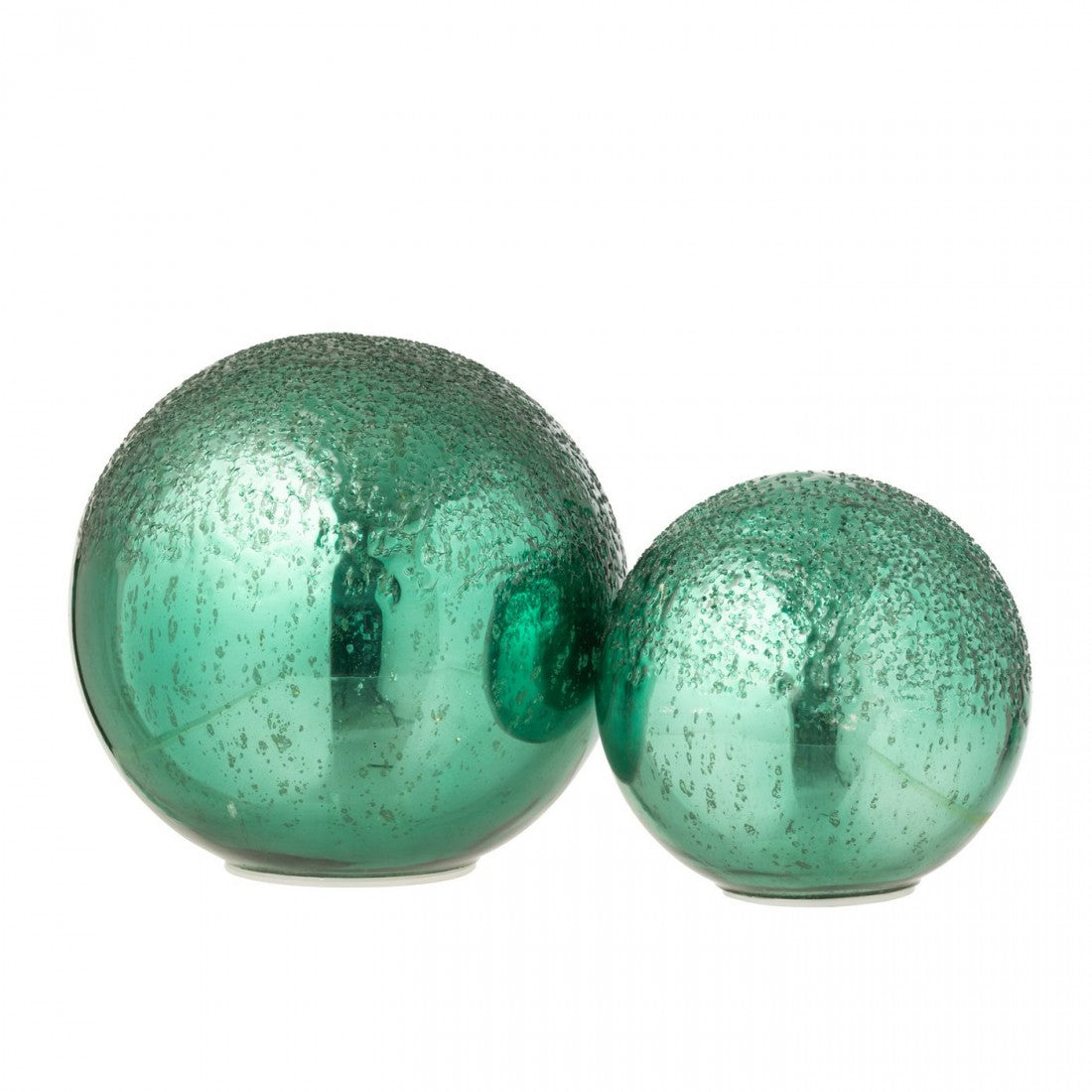 Sfera LED Vetro Incrudellato Verde Set da 2 J-Line