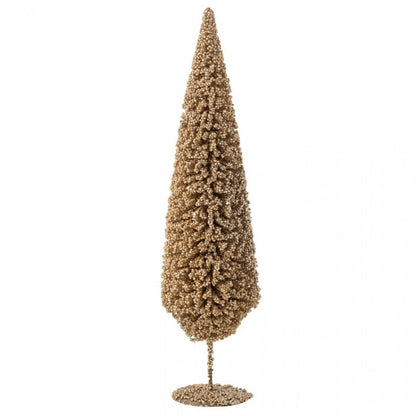 Set di 3 cappellini a forma di albero di Natale color champagne J-Line