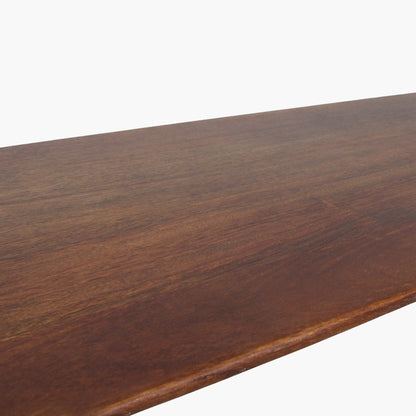 Panca da sala da pranzo Bullnose in legno di mango marrone 200 cm Raw Materials