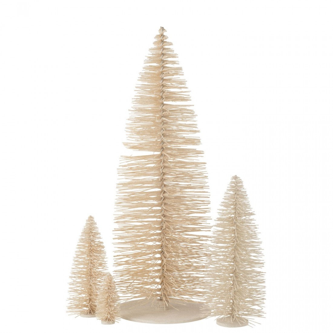Albero di Natale Decorativo Glitter Legno Bianco Extra Large H140cm J-line