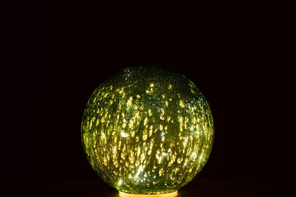 Sfera LED Vetro Incrudellato Verde Set da 2 J-Line