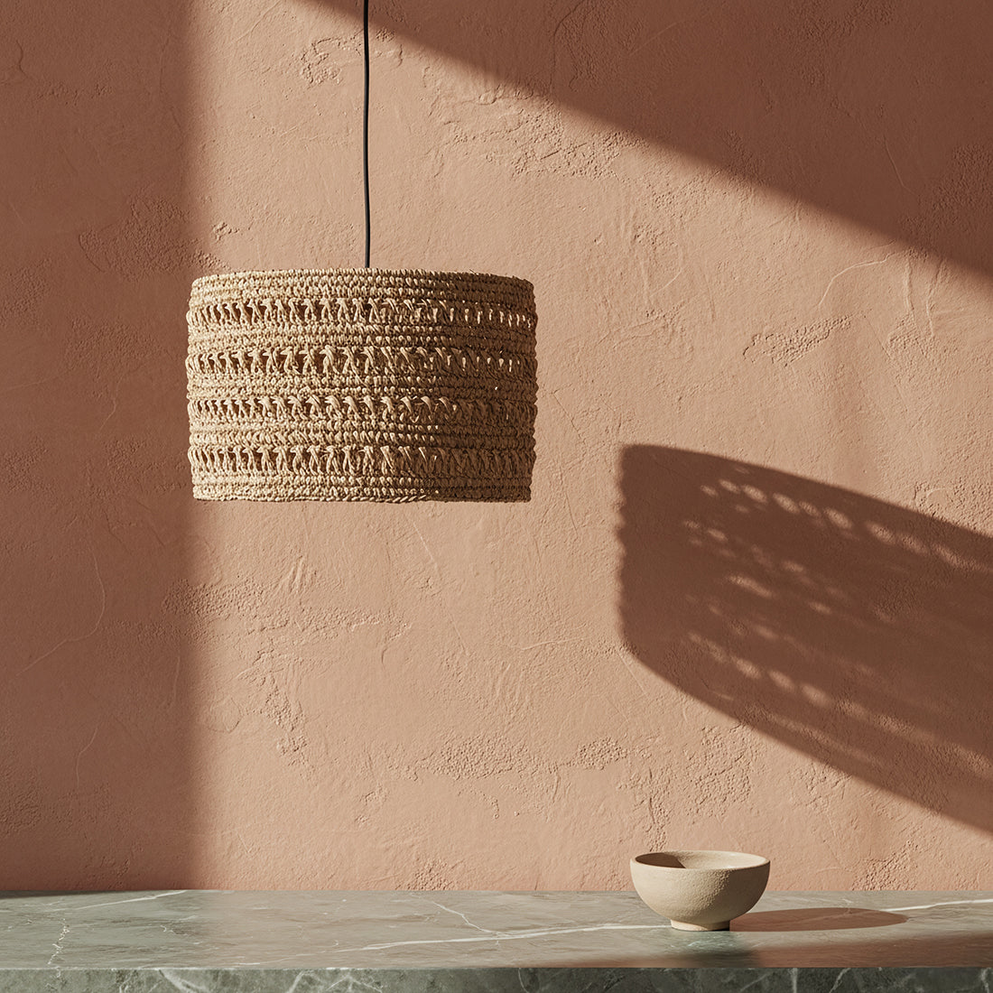 Herba Lampada a sospensione Naturale Media Ø40cm Materie prime