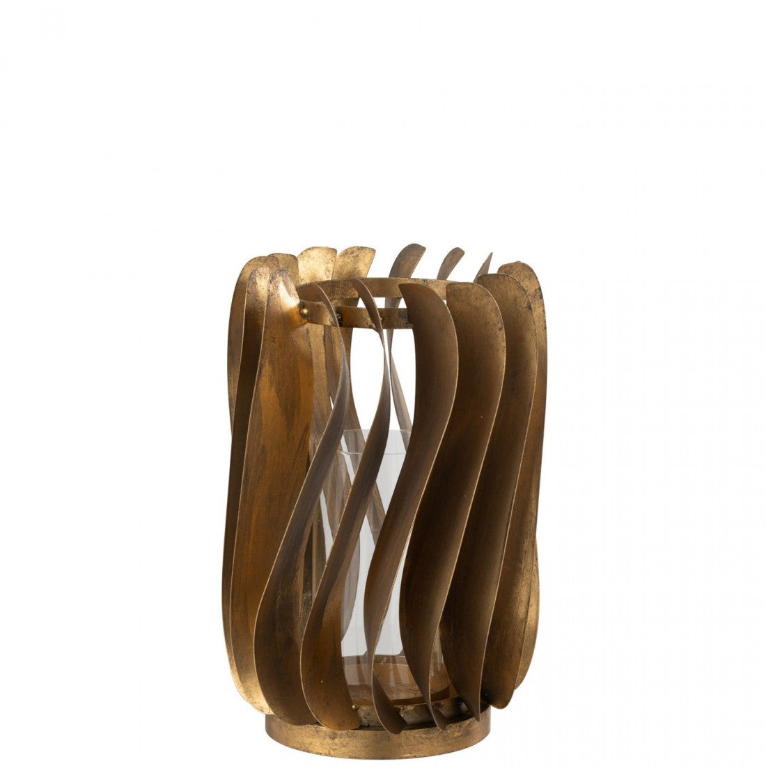 Portacandela Tina Ferro/Velluto Oro J-Line