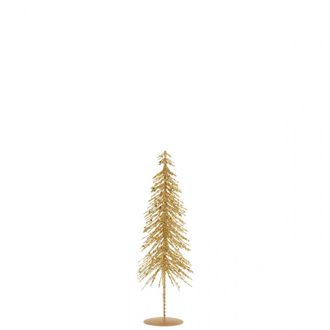 Albero di Natale Glitterato in Plastica Color Oro Set di 3 j-Line