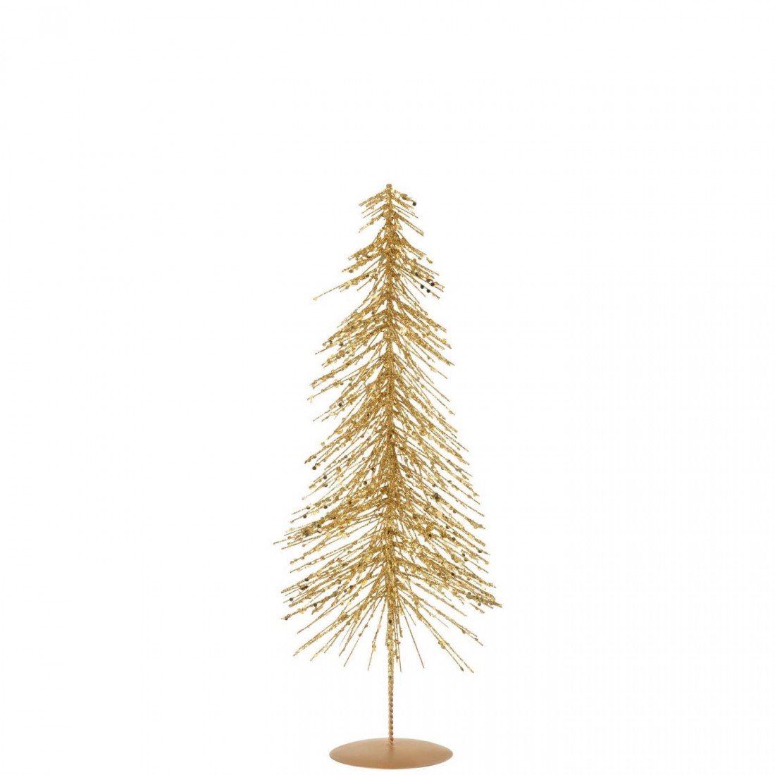 Albero di Natale Glitterato in Plastica Color Oro Set di 3 j-Line
