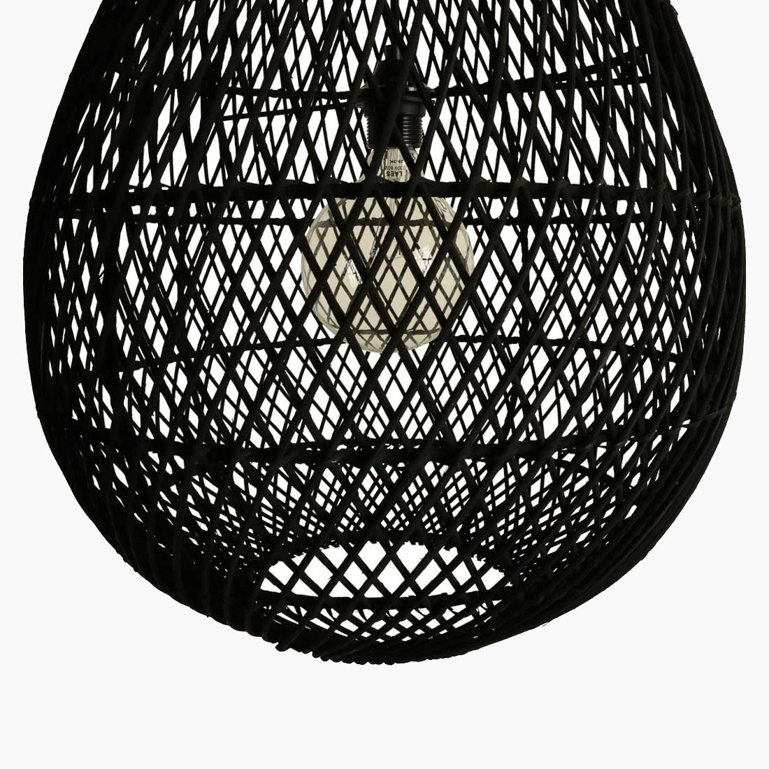 Lampada a sospensione Maze Goccia Nero Raw Materials