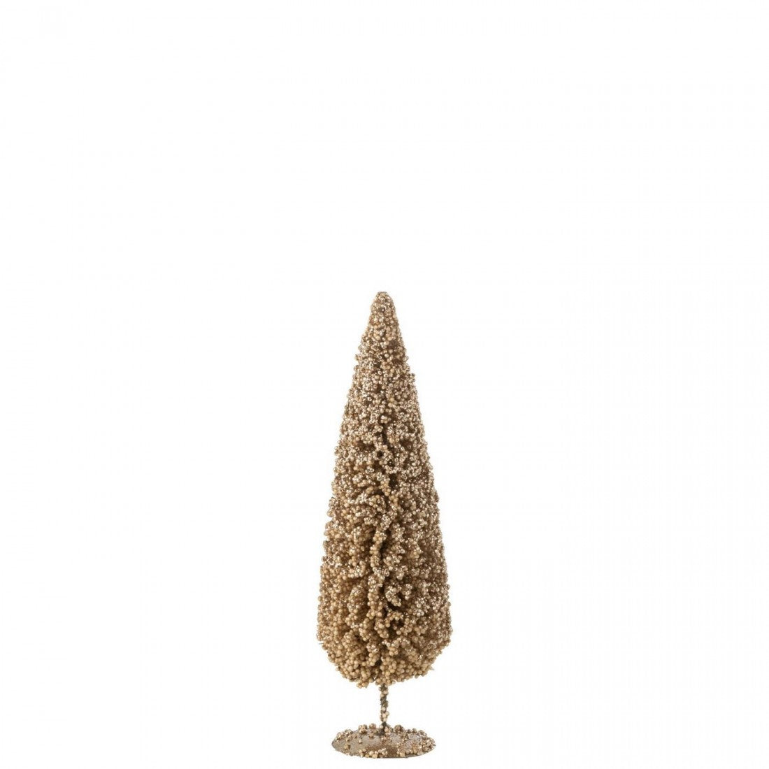Set di 3 cappellini a forma di albero di Natale color champagne J-Line