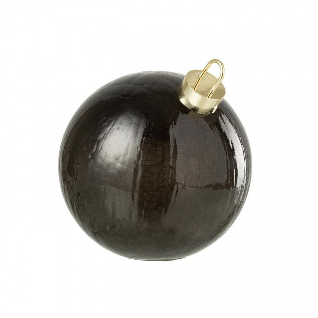 Sfera natalizia in vetro nero con LED, set da 3, J-Line
