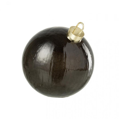 Sfera natalizia in vetro nero con LED, set da 3, J-Line