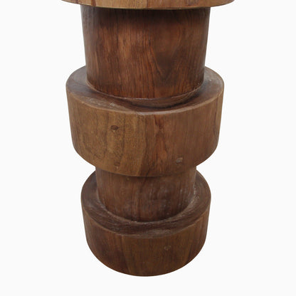 Sgabello da bar Forma Totoma in materiali grezzi naturali