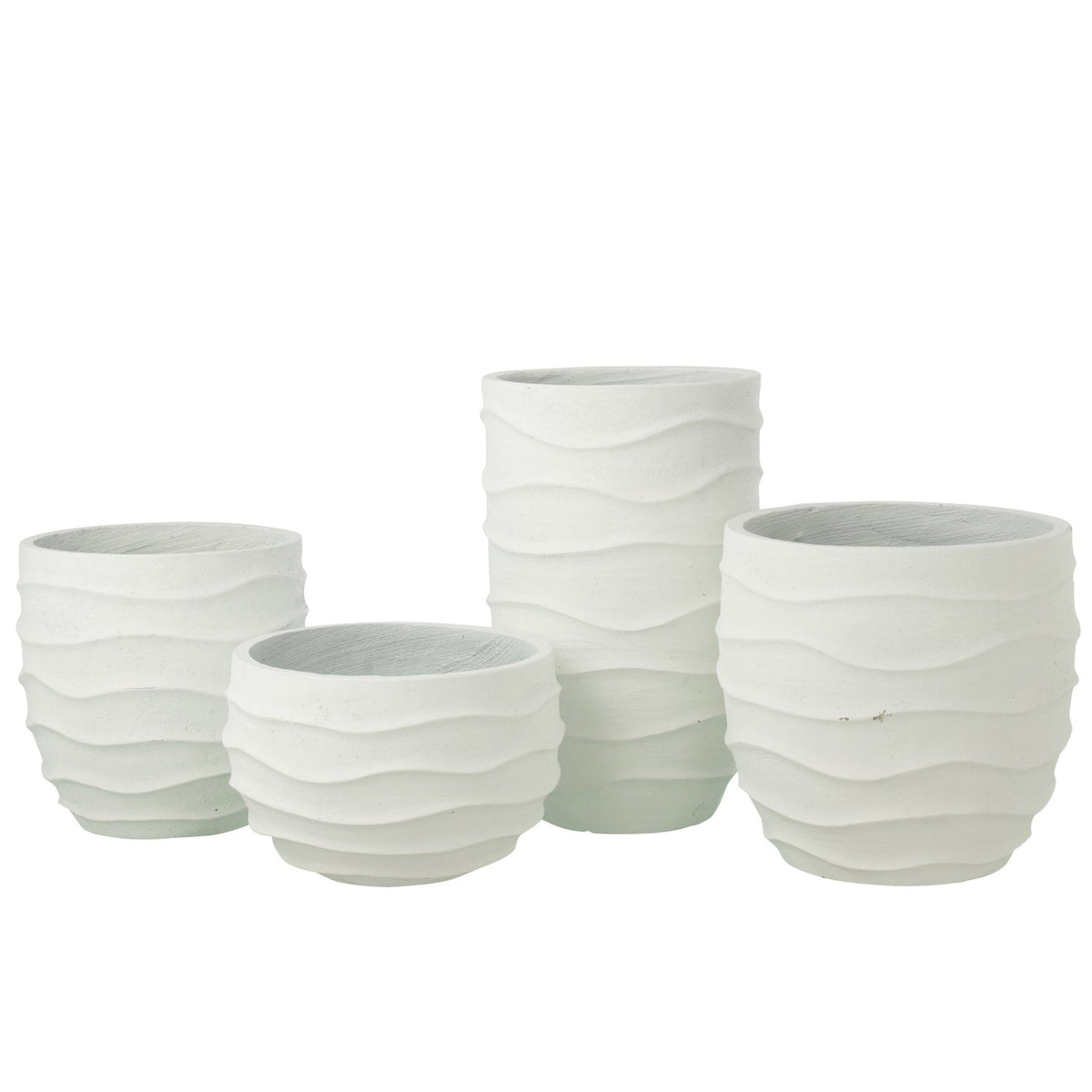 Vaso da fiori Golf + Esterno Sabbia Bianco Large J-Line