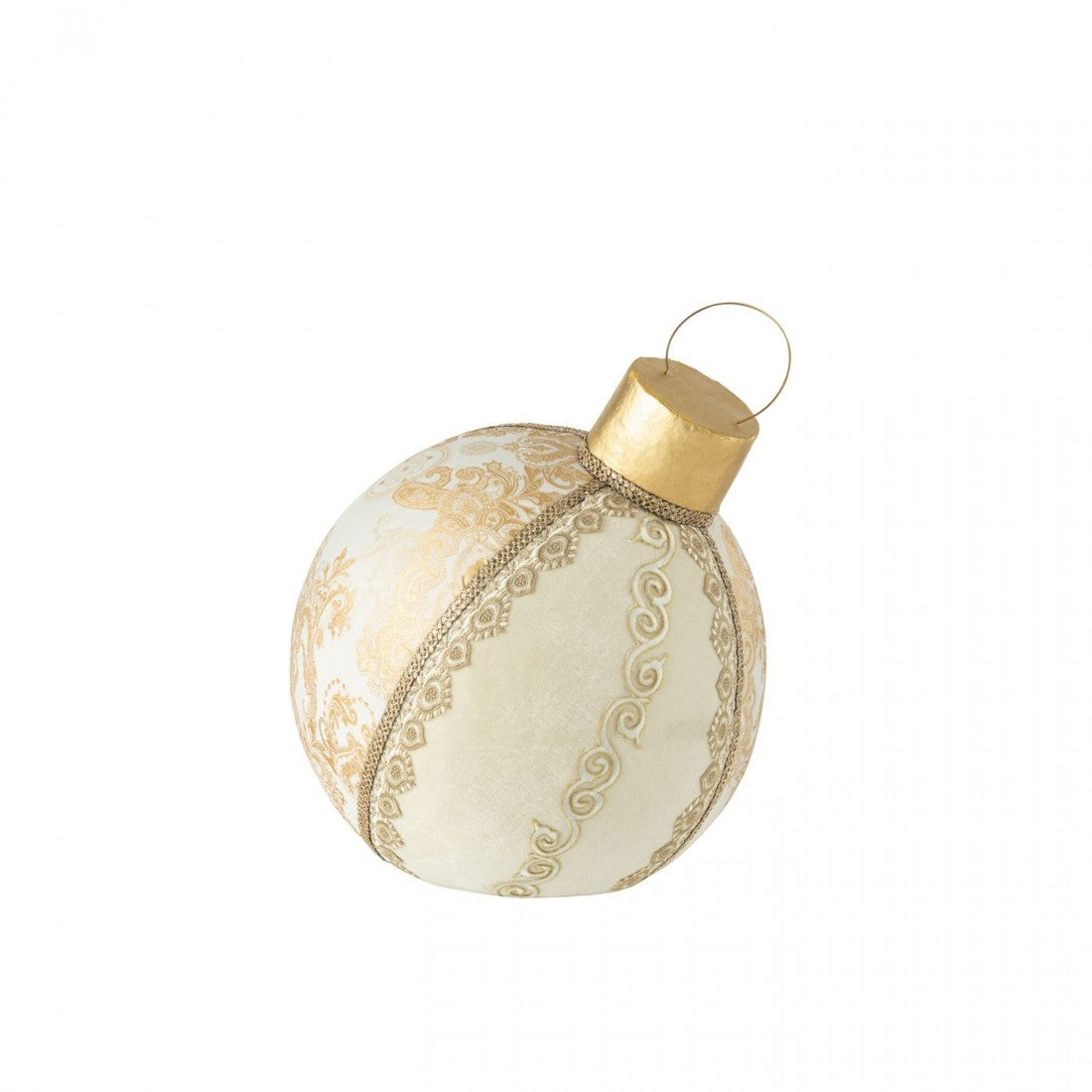 Sfera Decorativa Motivo Polistirolo/Tessuto Oro Large J-Line