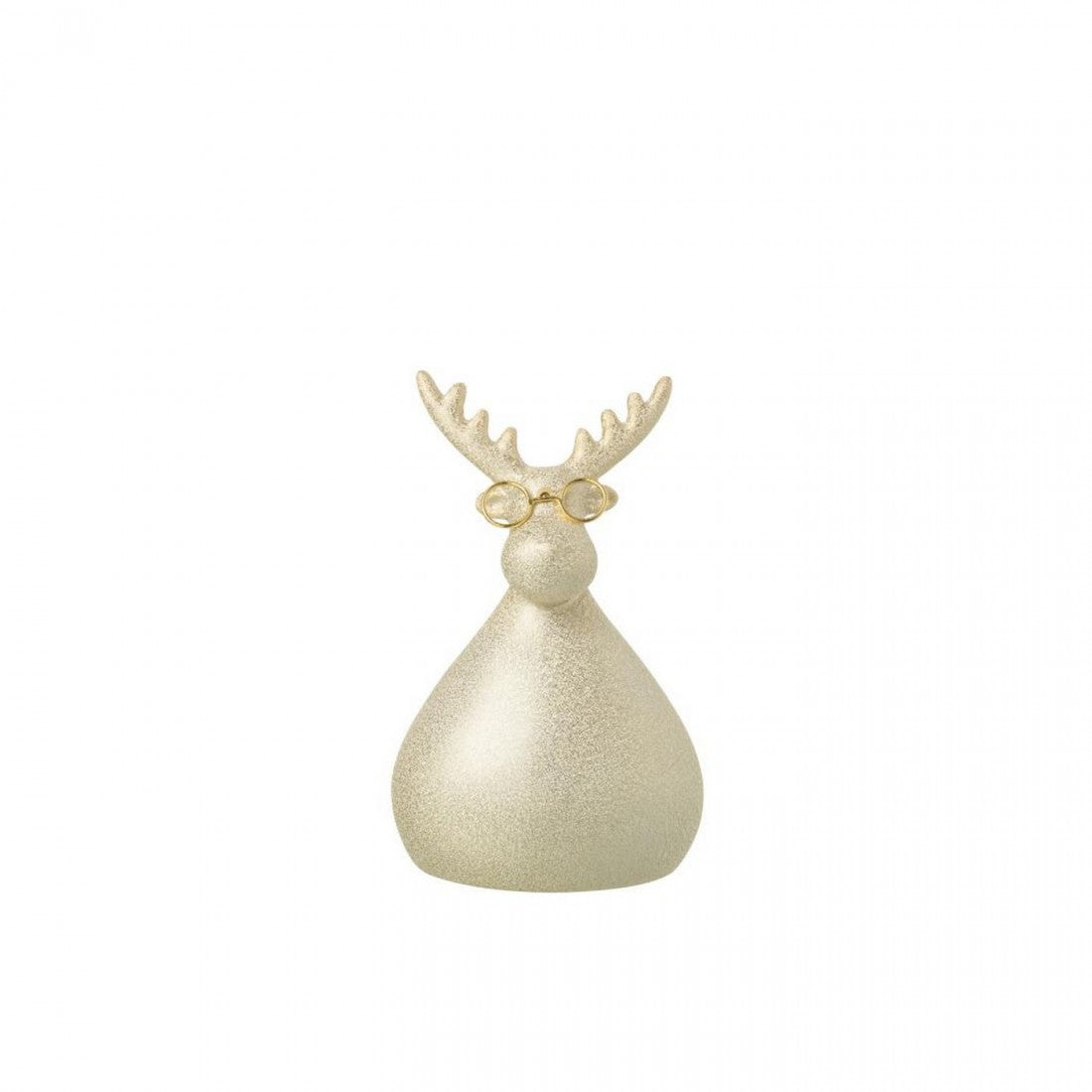 Set di 2 Occhiali Renna in Porcellana Color Oro J-Line