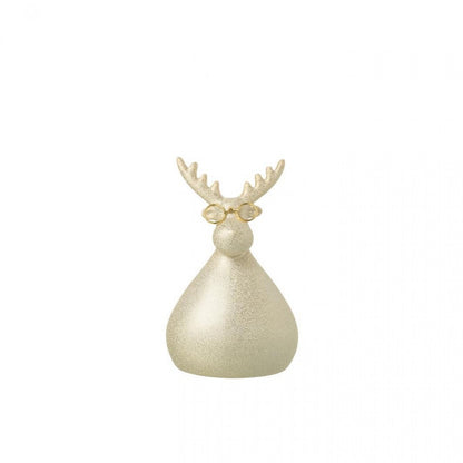 Set di 2 Occhiali Renna in Porcellana Color Oro J-Line