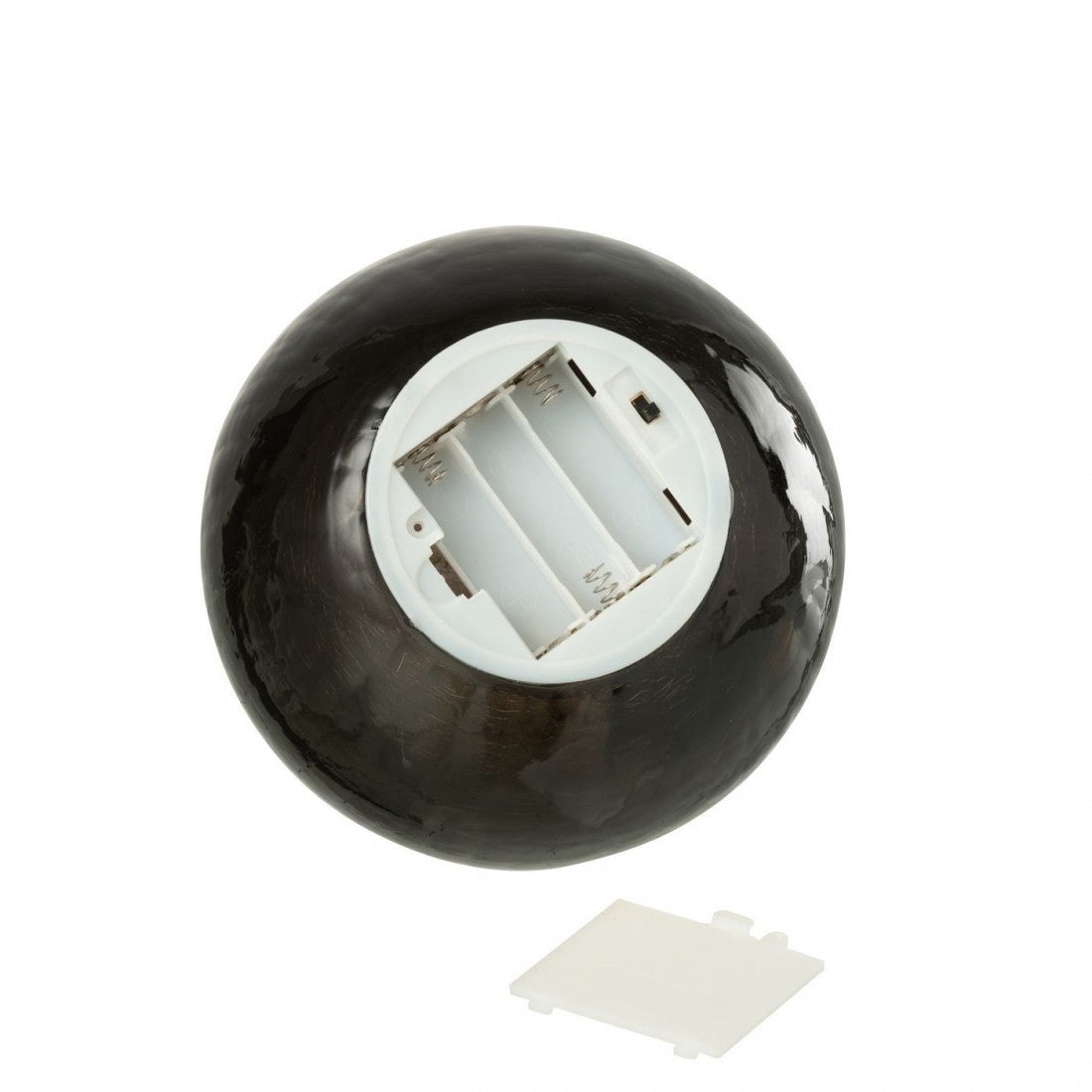 Sfera natalizia in vetro nero con LED, set da 3, J-Line