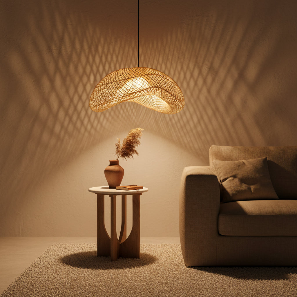Lampada a sospensione Maze Organic Naturale XL Raw Materials
