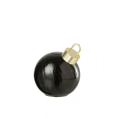 Sfera natalizia in vetro nero con LED, set da 3, J-Line