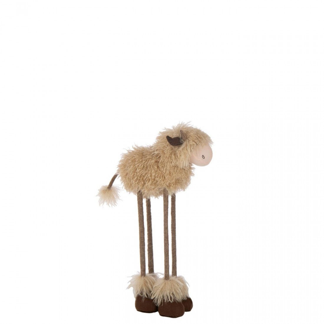 Mucca Telescopica in Poliestere Marrone Scuro/Beige Piccola J-Line