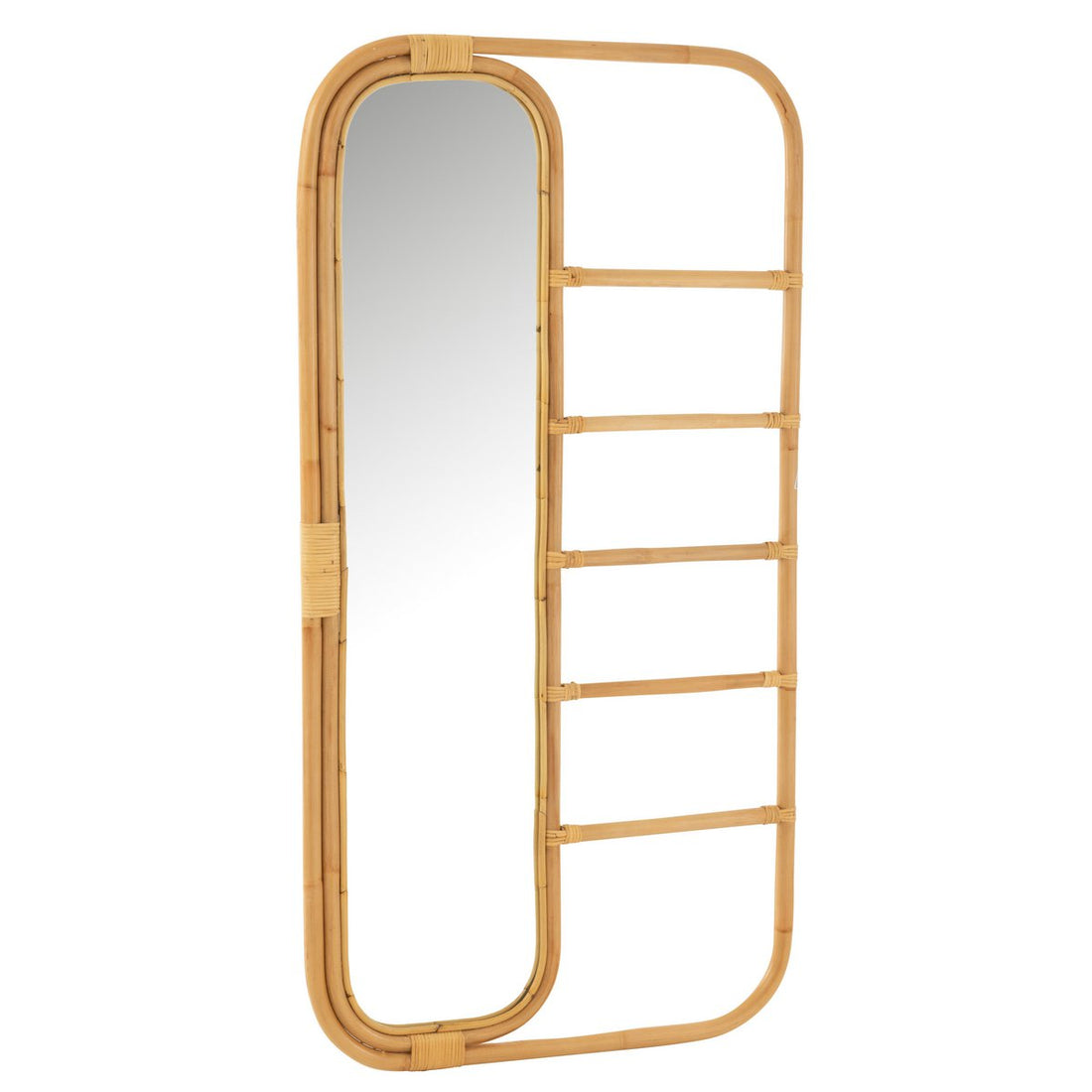 Specchio a scala in rattan naturale J-Line