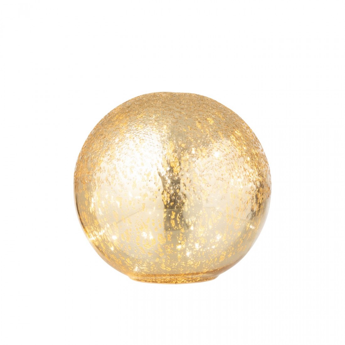 Sfera LED in vetro craquelé color oro, set da 2, J-Line