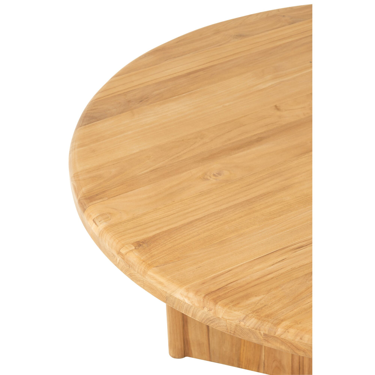 Tavolo da pranzo rotondo in legno di teak naturale Ø150cm J-Line
