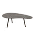 Salontafel Drop Aluminium/IJzer Zwart Small van J-Line, zwarte salontafel van aluminium, vooraanzicht