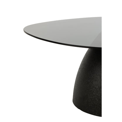 Tavolino da salotto Vetro/Metallo Nero J-Line