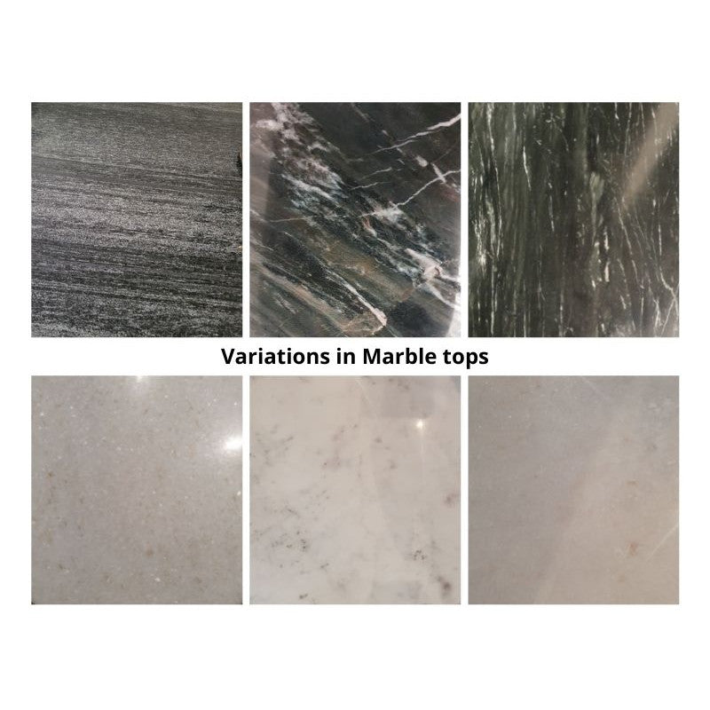 Salontafel Organic Marble Zwart Goud 110cm van Livingfurn, L110cm x B55cm x H40cm