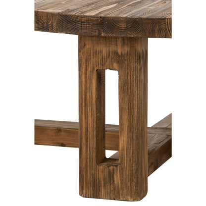 Tavolino da salotto rotondo in legno riciclato marrone J-Line