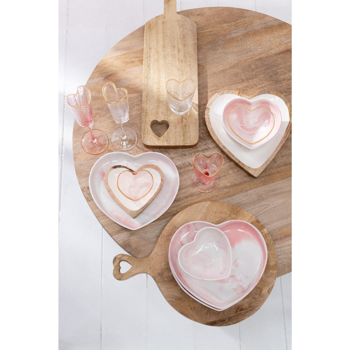 Tavolino da salotto rotondo in legno di mango naturale J-Line