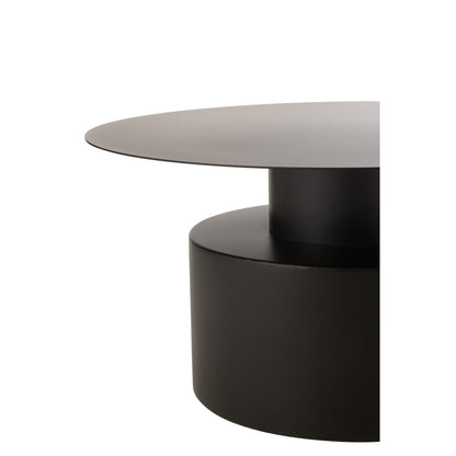 Tavolino da salotto rotondo in metallo nero J-Line