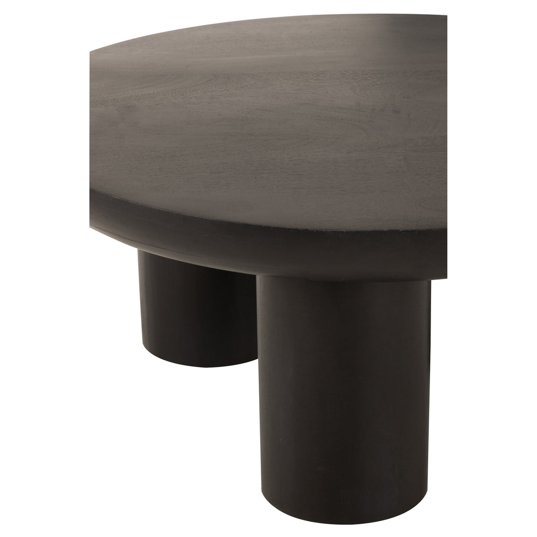 Tavolino da salotto Trio in legno di mango nero J-Line