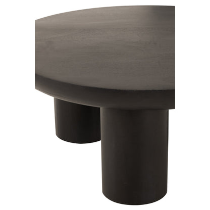Tavolino da salotto Trio in legno di mango nero J-Line