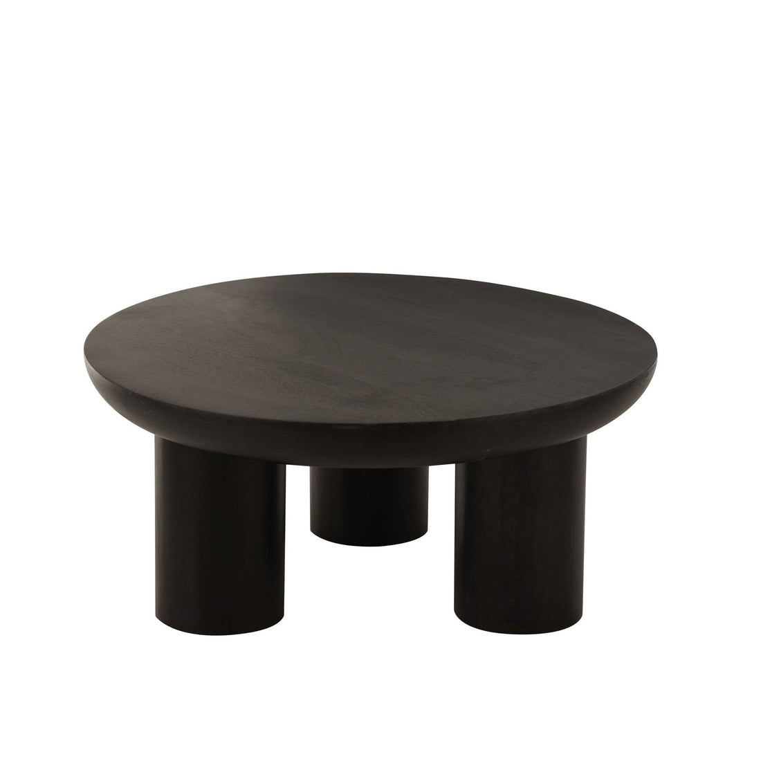 Tavolino da salotto Trio in legno di mango nero J-Line