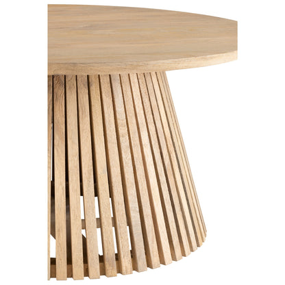 Salontafel Vincent van J-Line, detail van de lichte houten latten onder het blad