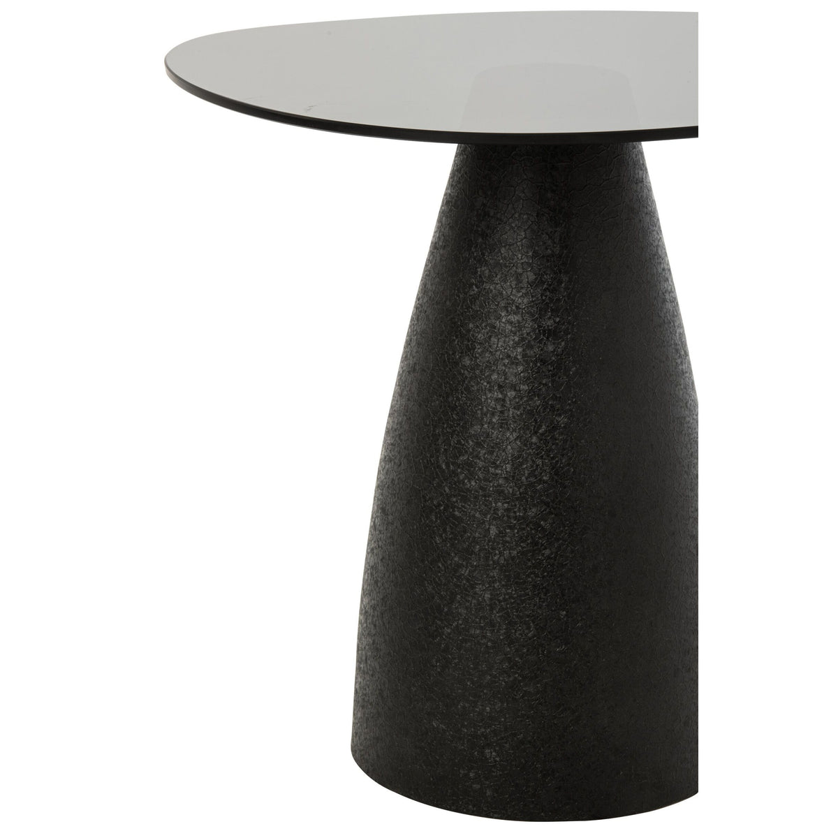 Set di 2 tavolini da salotto in vetro/metallo nero J-Line
