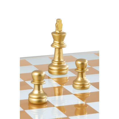Set da scacchi in vetro e poliresina multicolore J-Line