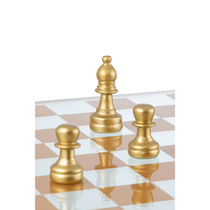 Set da scacchi in vetro e poliresina multicolore J-Line