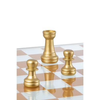 Set da scacchi in vetro e poliresina multicolore J-Line