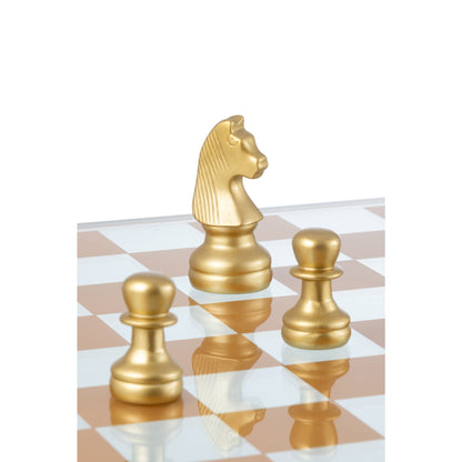 Set da scacchi in vetro e poliresina multicolore J-Line