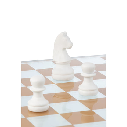 Set da scacchi in vetro e poliresina multicolore J-Line
