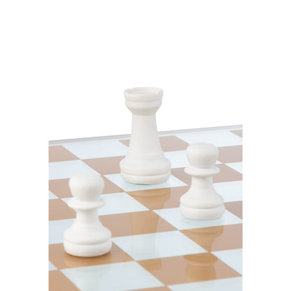 Set da scacchi in vetro e poliresina multicolore J-Line
