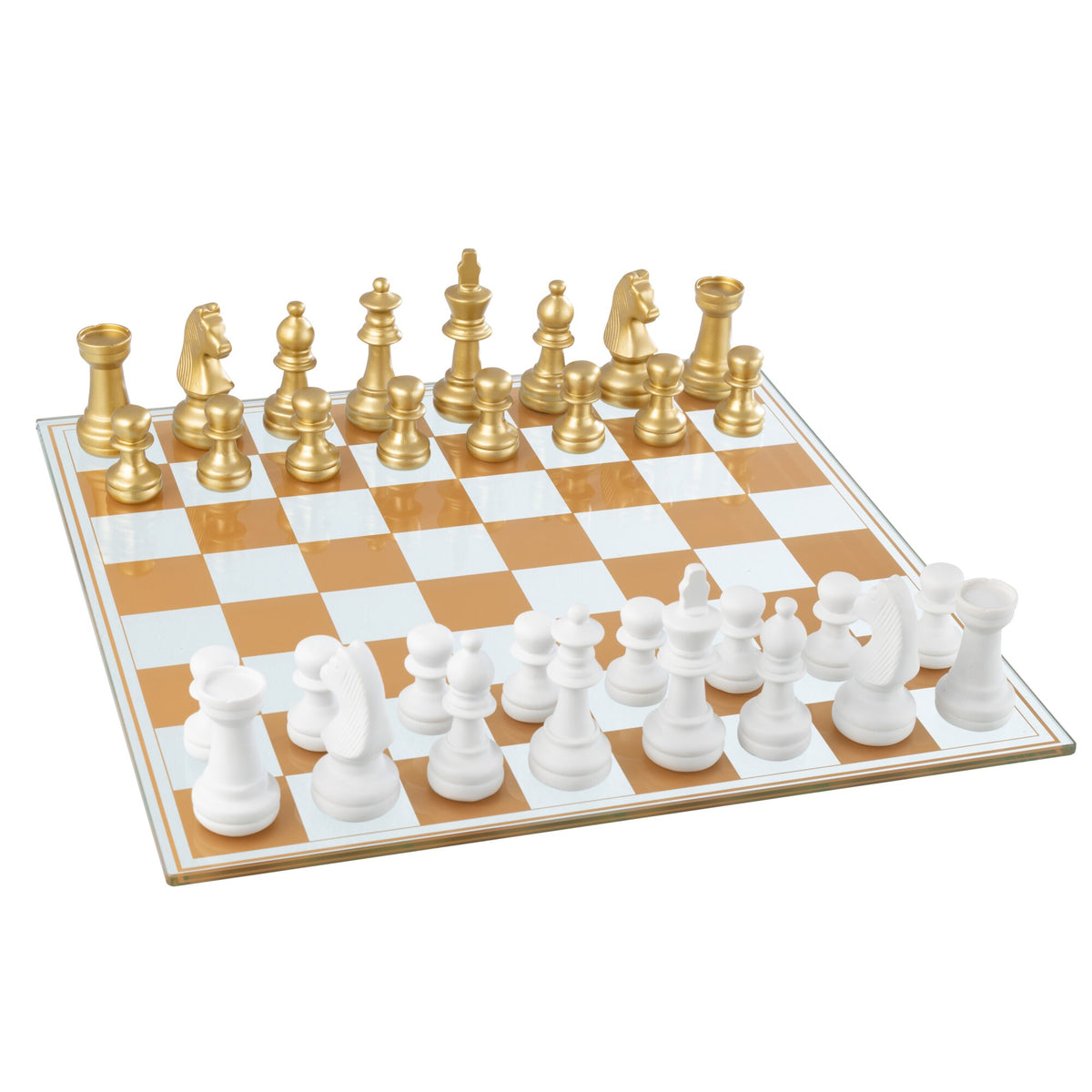 Set da scacchi in vetro e poliresina multicolore J-Line