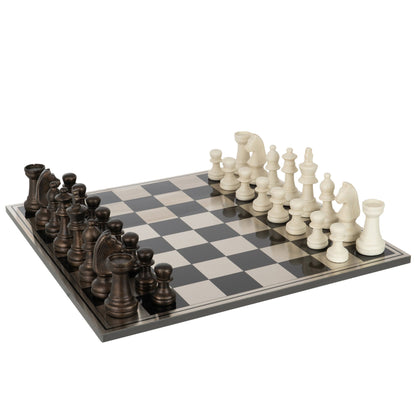 Set di scacchi in poliresina marrone/bianco J-Line